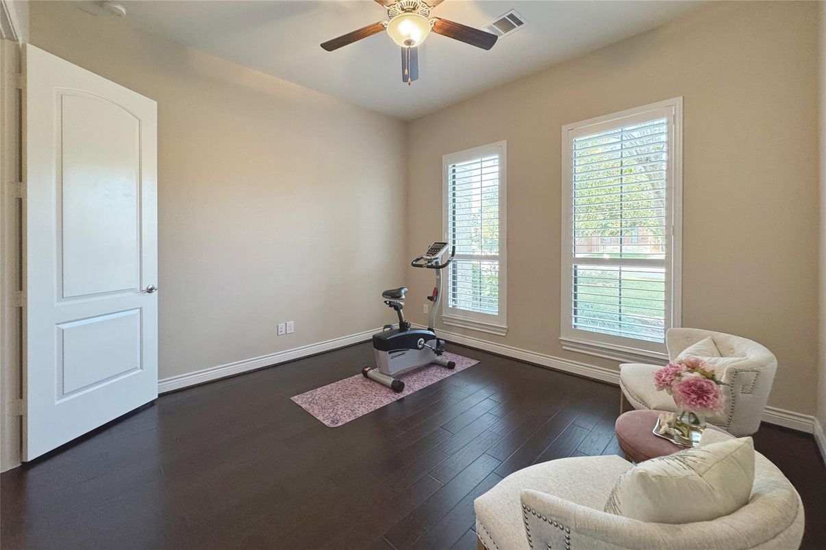 Fitness Equipment, Interior, Wood Texture Flooring