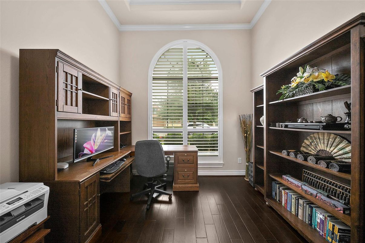 Home Office, Interior, Wood Texture Flooring