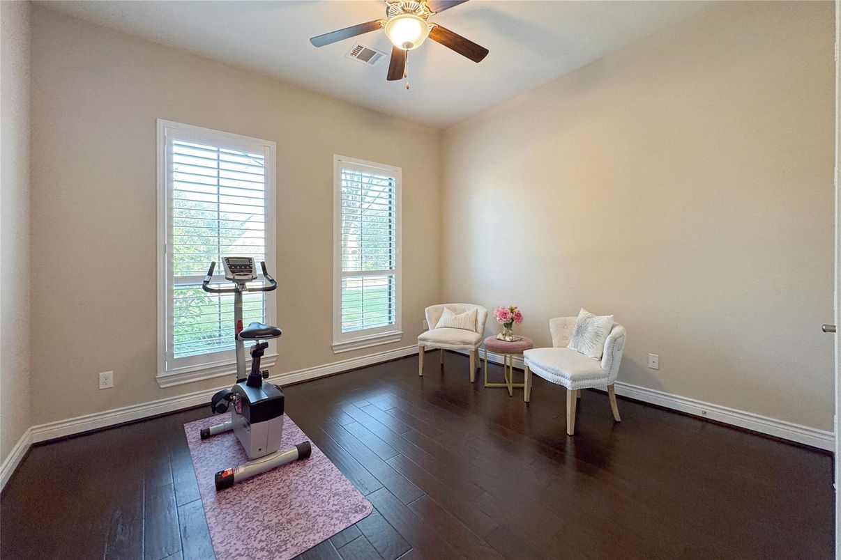 Fitness Equipment, Interior, Wood Texture Flooring