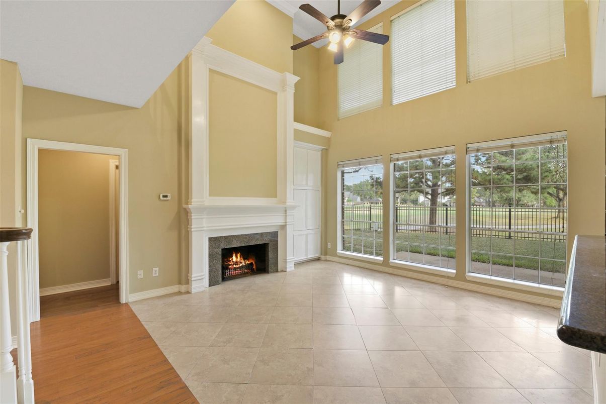 Fireplace, Interior, Wood Texture Flooring