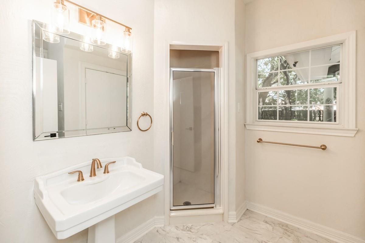Bathroom, Glass Shower, Interior, Marble