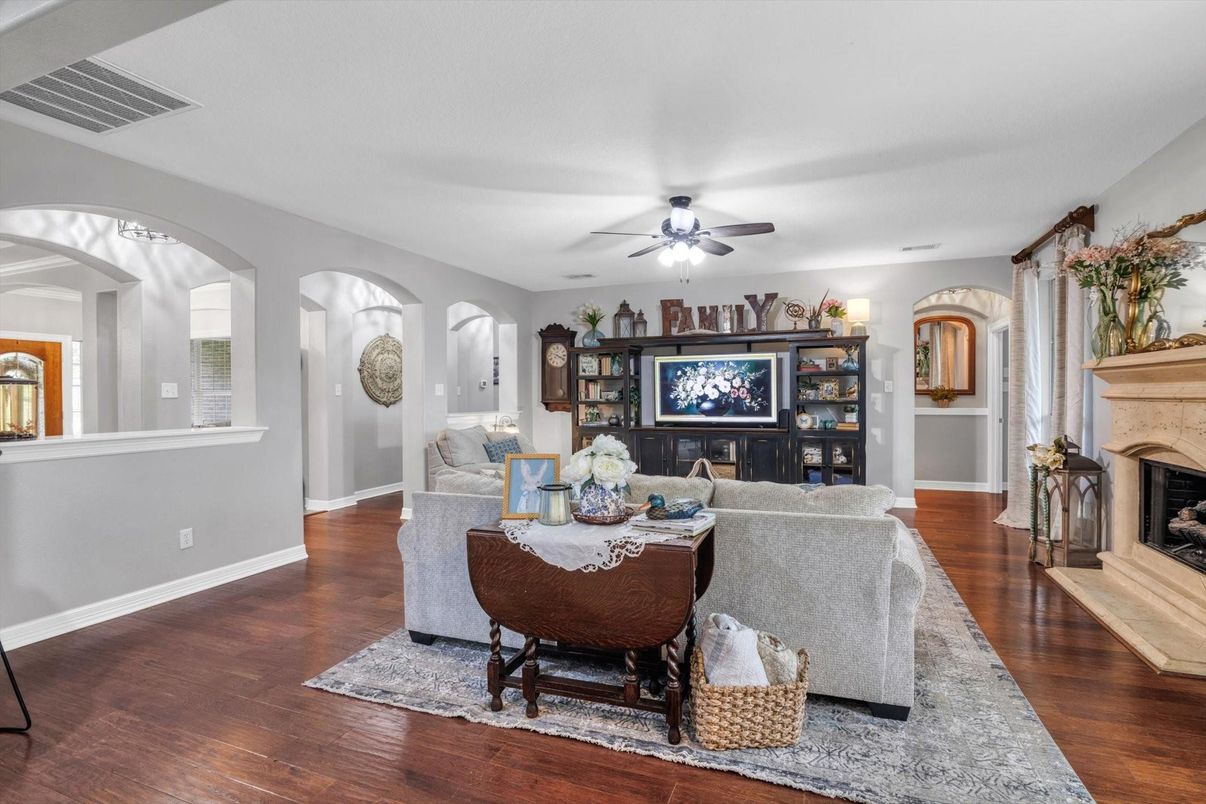 Fireplace, Interior, Living room, Wood Texture Flooring