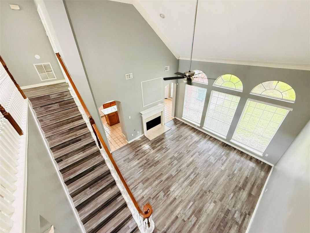 Empty room, Fireplace, Interior, Wood Texture Flooring