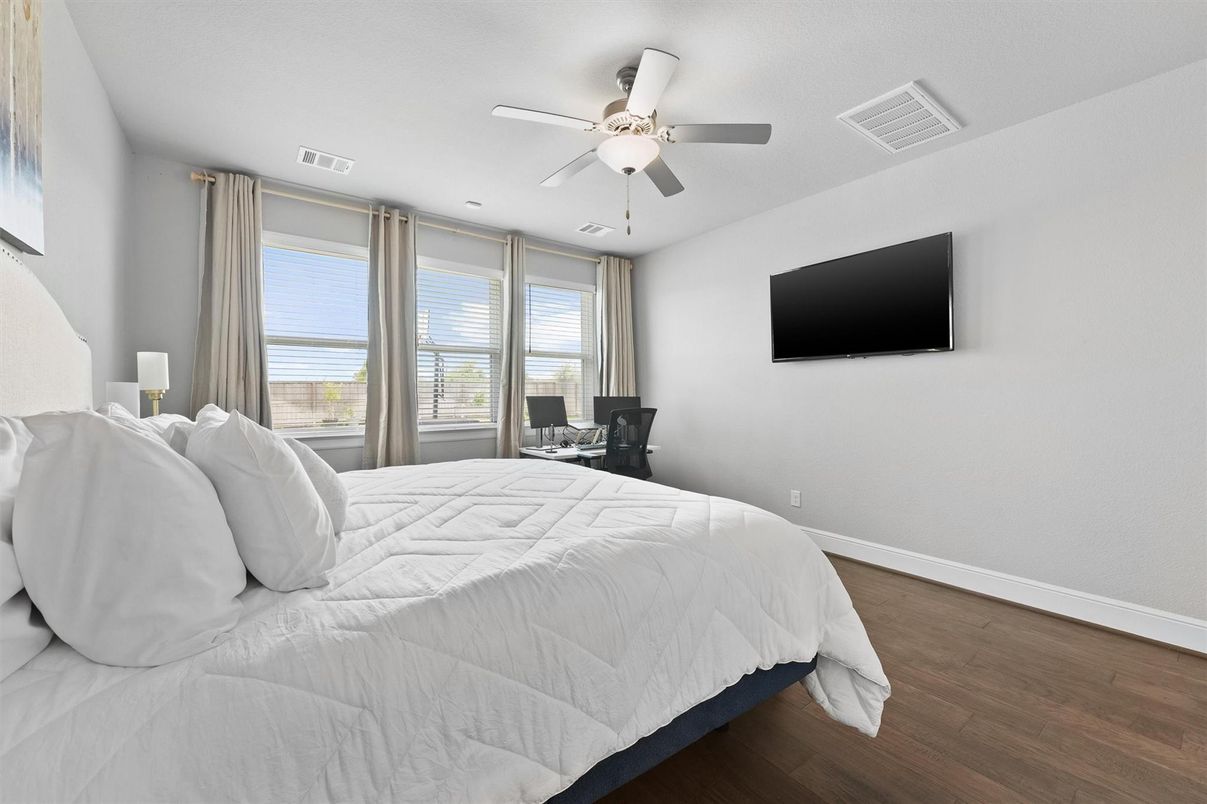 Bedroom, Interior, Wood Texture Flooring