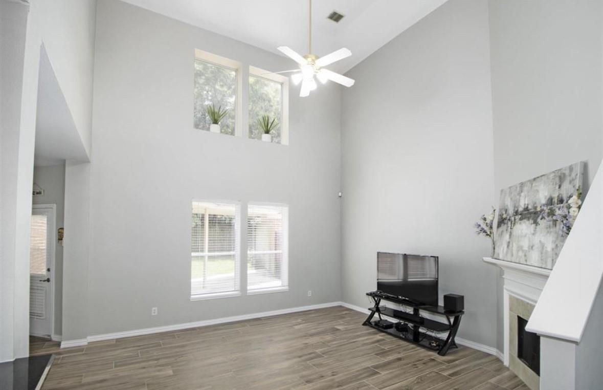 Fireplace, Interior, Wood Texture Flooring