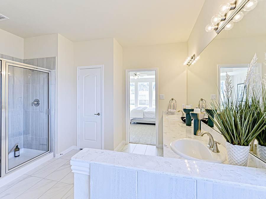 Bathroom, Glass Shower, Interior, Marble