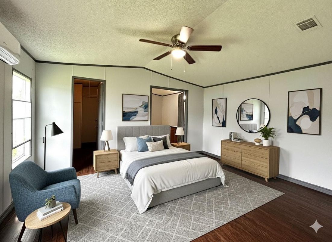 Bedroom, Interior, Wood Texture Flooring