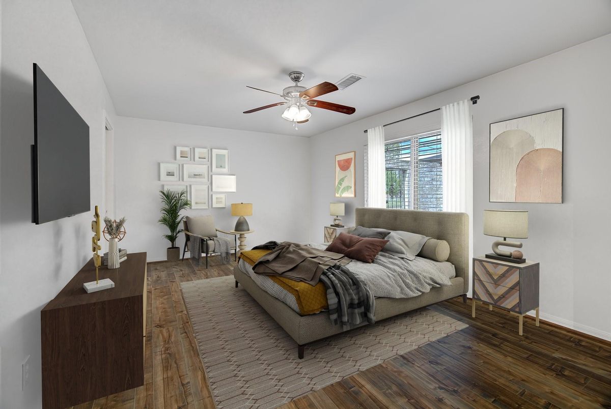 Bedroom, Interior, Wood Texture Flooring