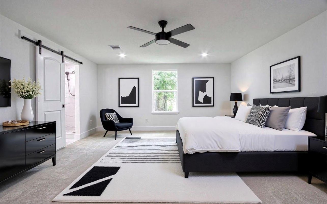 Bedroom, Interior, Recessed Lighting