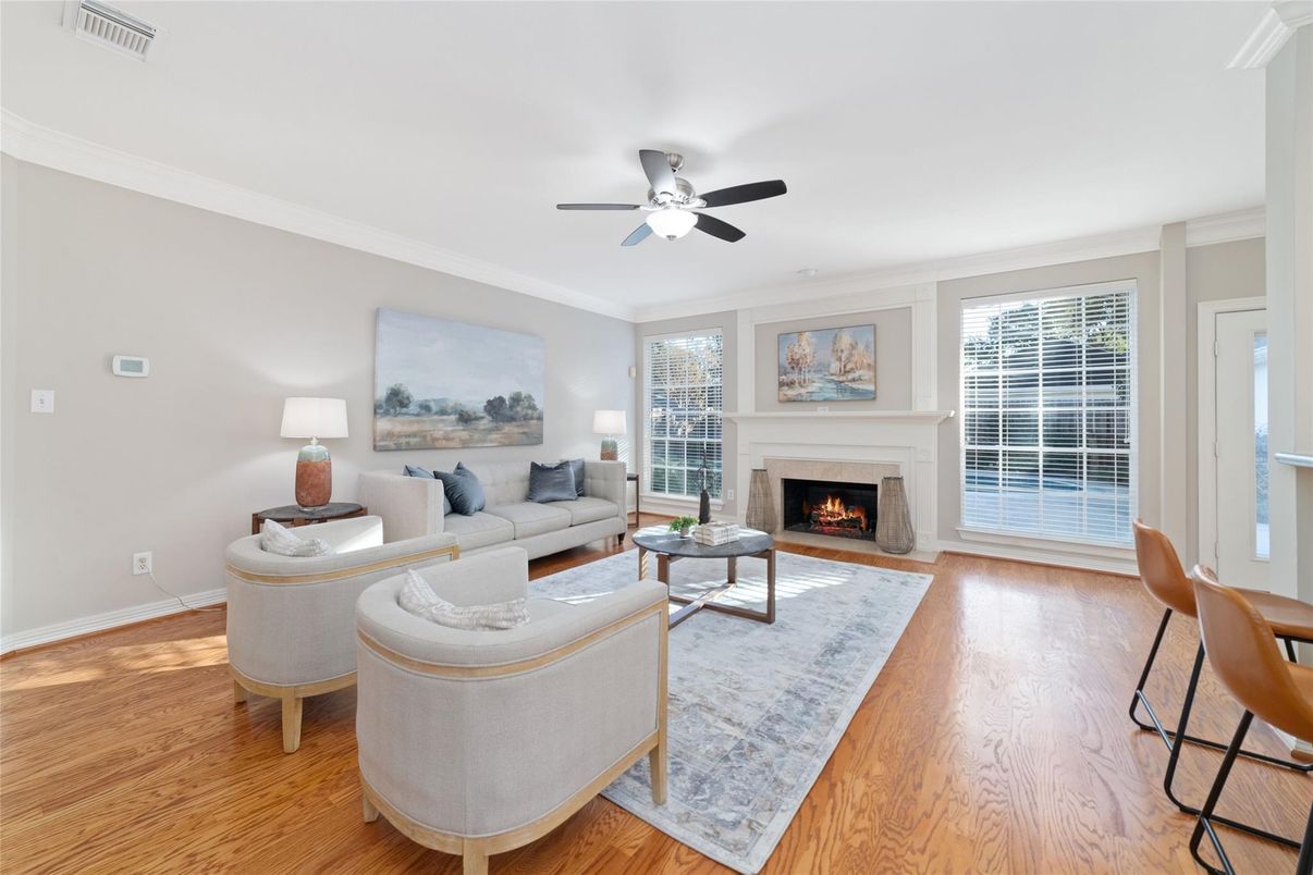 Fireplace, Interior, Living room, Wood Texture Flooring
