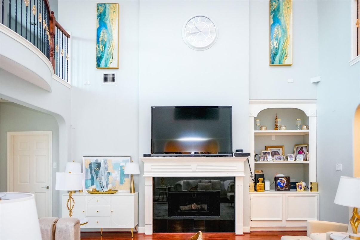 Fireplace, Interior, Wood Texture Flooring