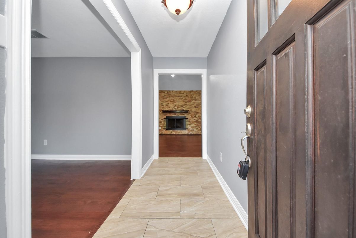 Fireplace, Interior, Stone Walls, Wood Texture Flooring