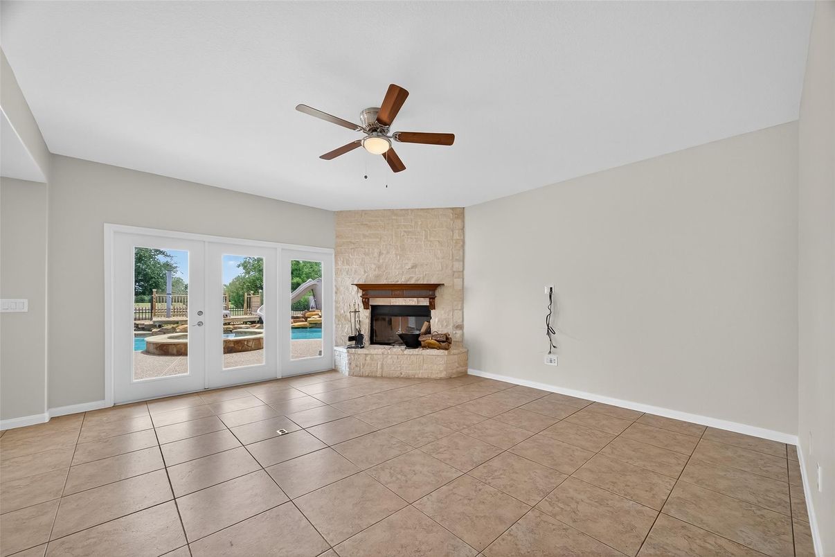 Empty room, Fireplace, Interior
