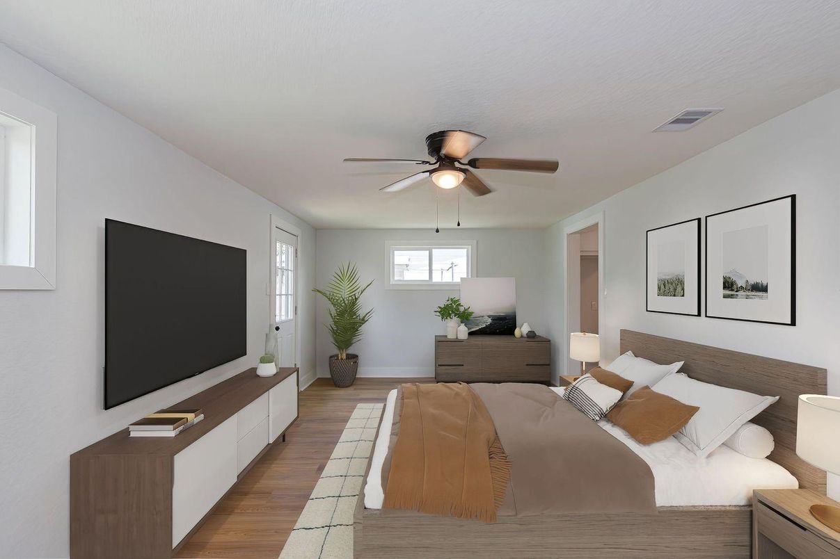 Bedroom, Interior, Wood Texture Flooring