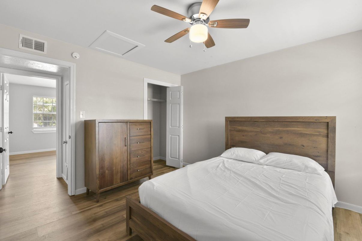 Bedroom, Interior, Wood Texture Flooring