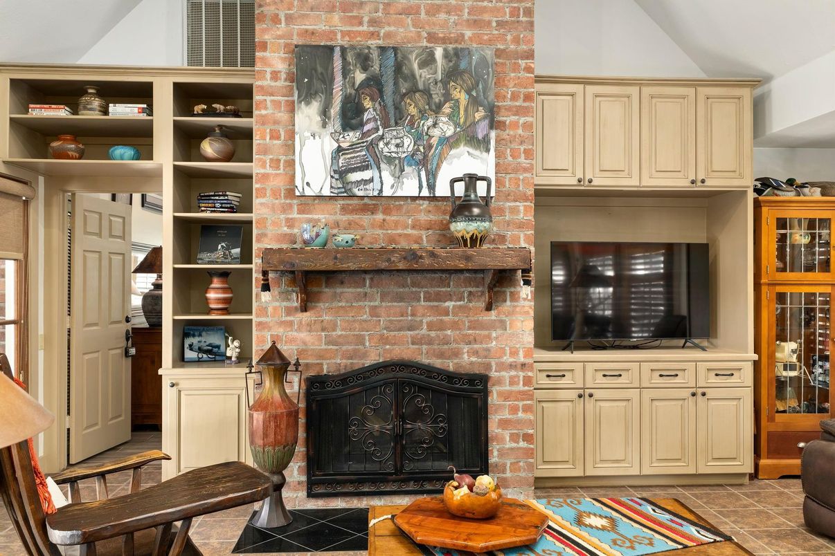 Fireplace, Interior, Stone Walls