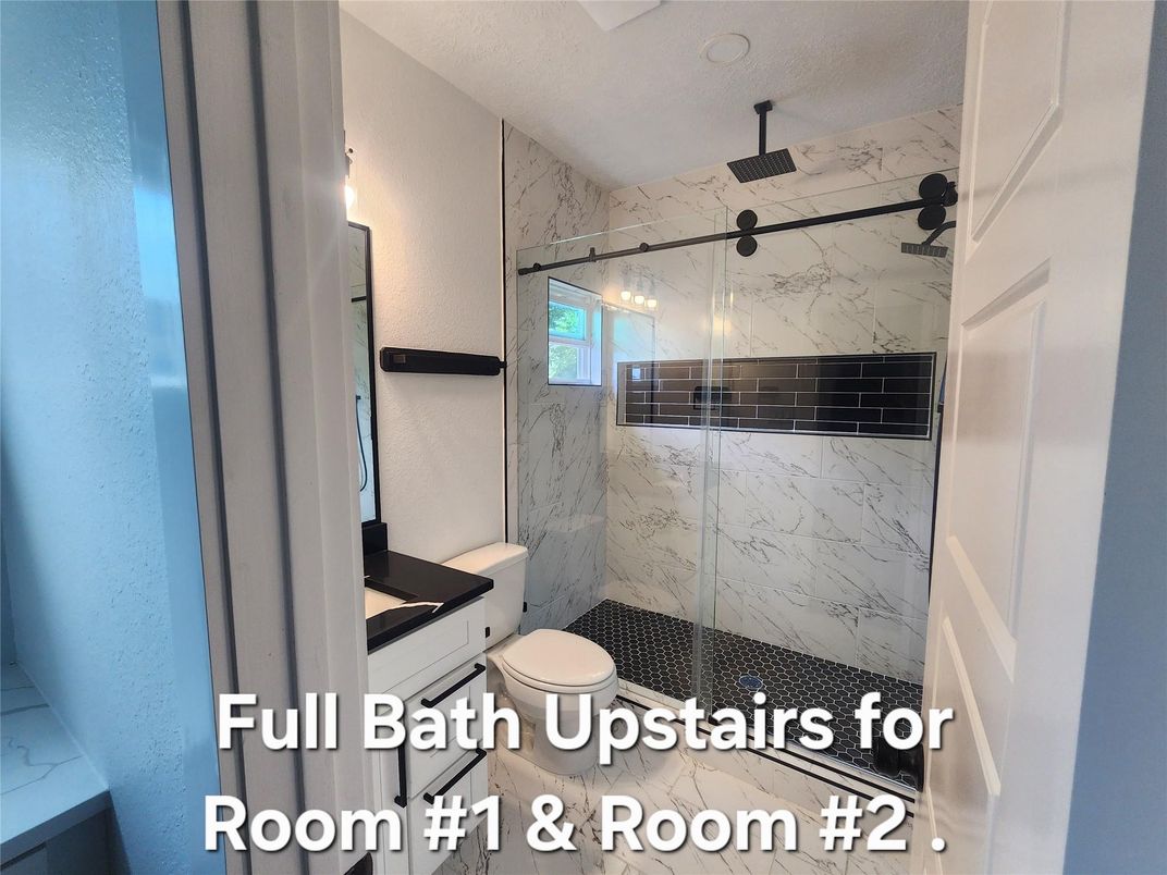 Bathroom, Glass Shower, Interior, Marble Walls