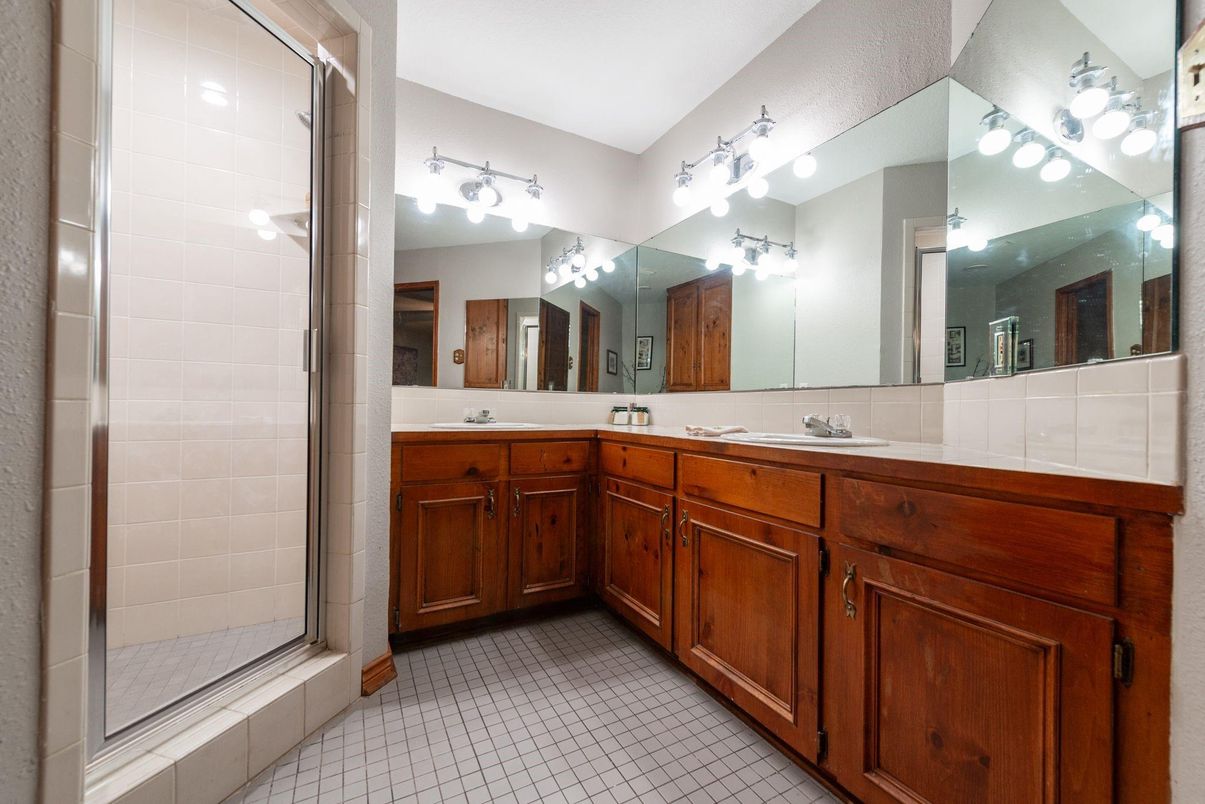 Bathroom, Dual Sink Vanities, Glass Shower, Interior