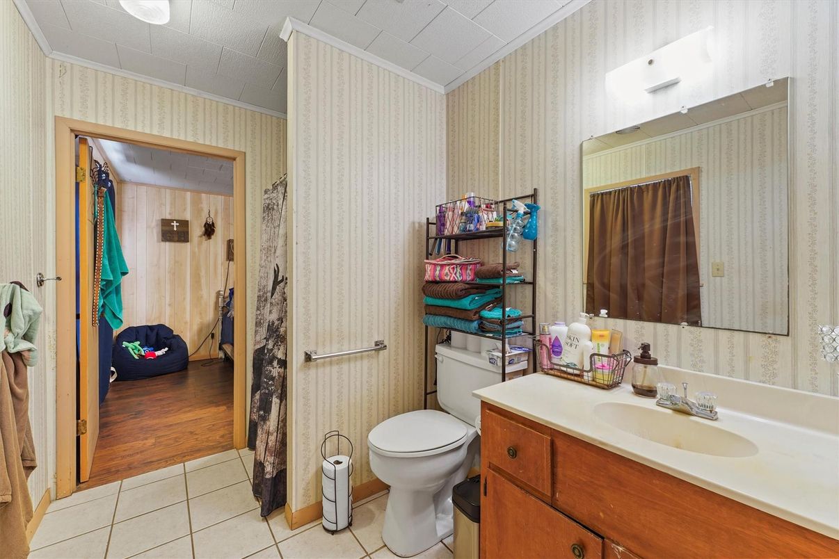 Bathroom, Interior, Wood Texture Flooring