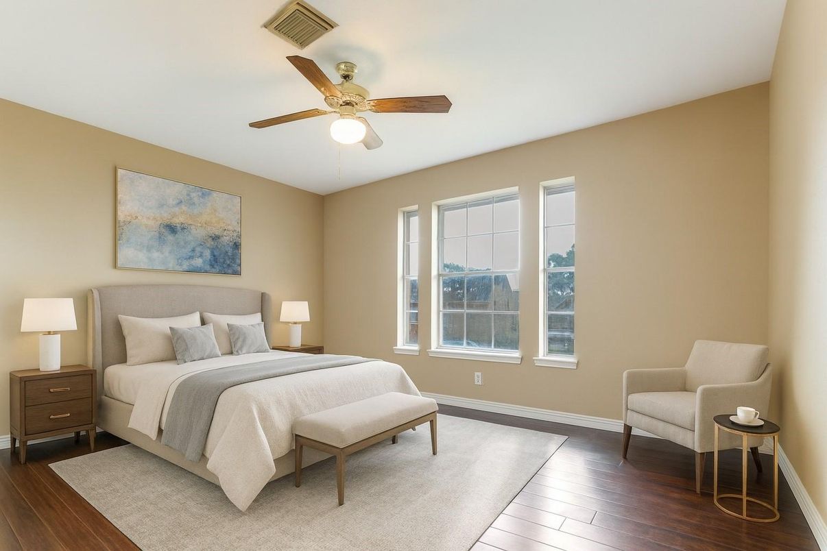 Bedroom, Interior, Wood Texture Flooring