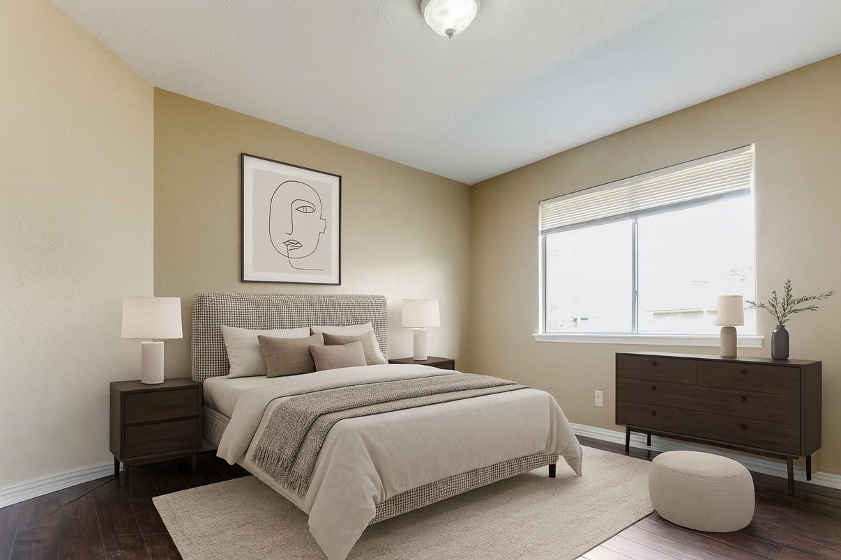 Bedroom, Interior, Wood Texture Flooring