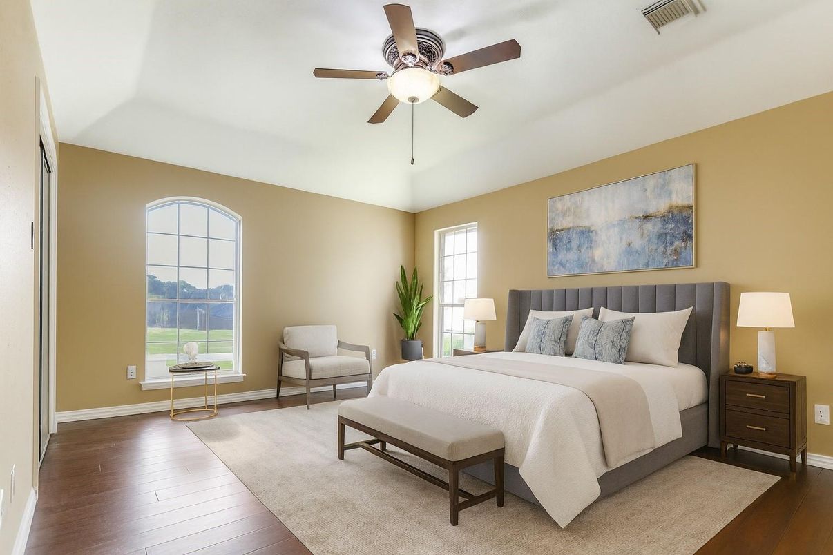 Bedroom, Interior, Wood Texture Flooring