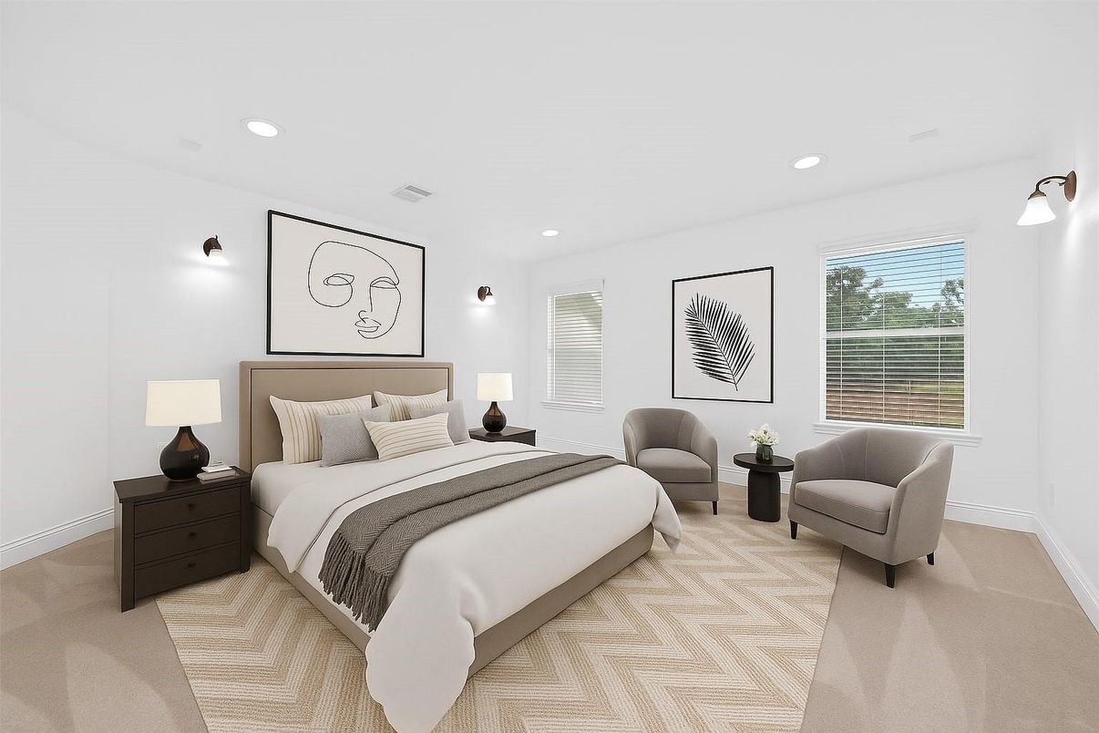 Bedroom, Interior, Recessed Lighting