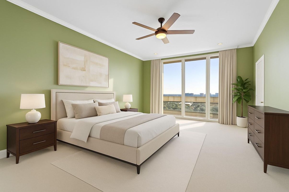 Bedroom, Interior, Recessed Lighting, Water