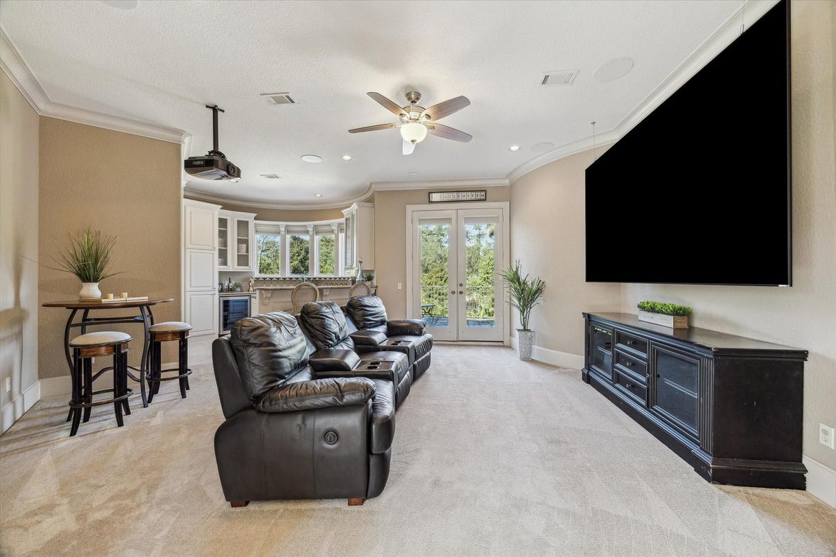 Home Theatre Room, Interior, Living room, Recessed Lighting