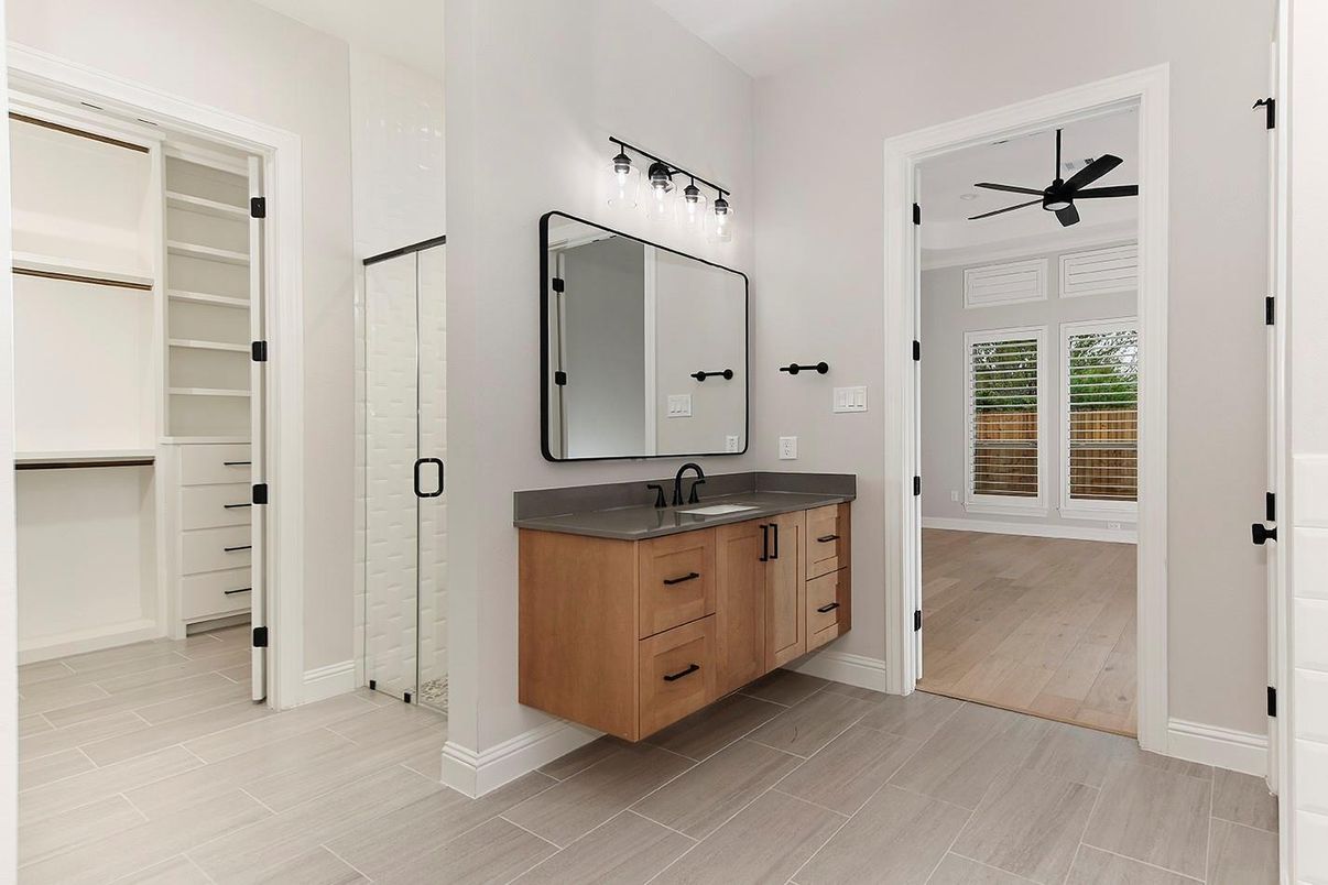 Bathroom, Interior, Wood Texture Flooring
