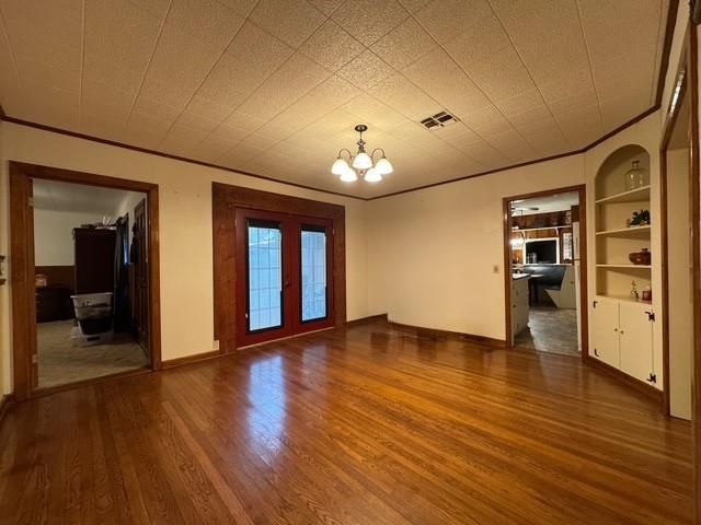 Bathroom, Chandelier, Empty room, Interior, Kitchen, Wood Texture Flooring