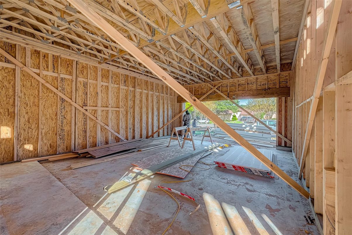 Empty room, Interior, Wooden Beams, Wooden Ceilings, Wooden Walls