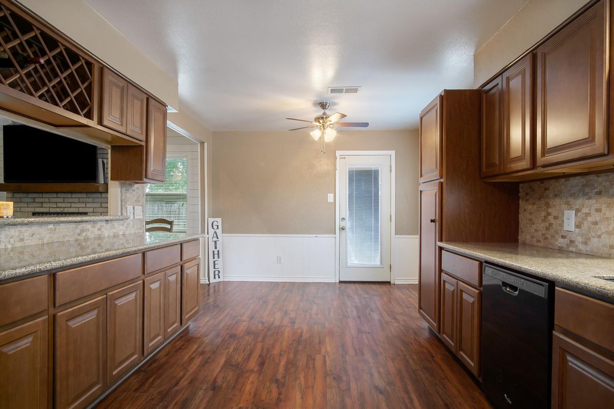 Interior, Kitchen, Wood Texture Flooring