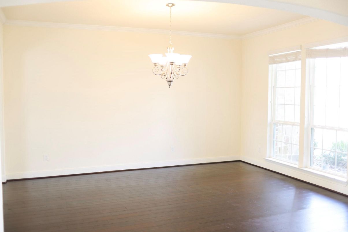 Chandelier, Empty room, Interior, Wood Texture Flooring