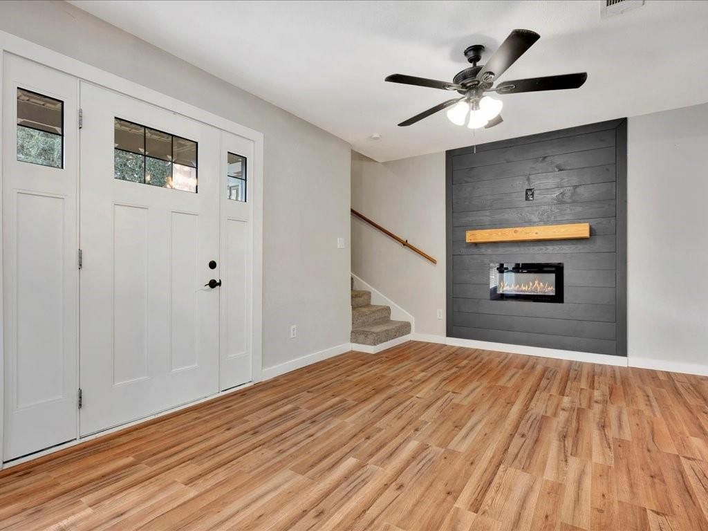 Fireplace, Interior, Wood Texture Flooring