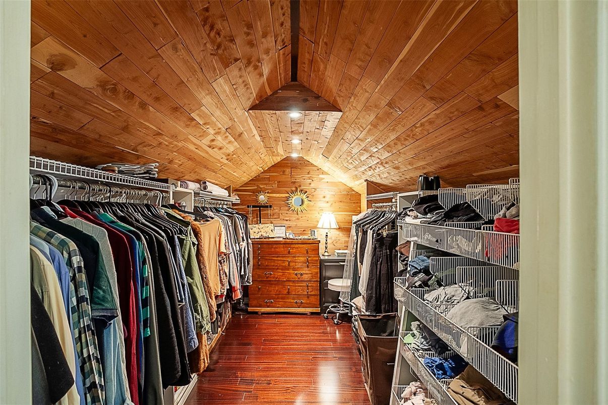 Interior, Walk-in Closets, Wooden Ceilings, Wood Texture Flooring, Wooden Walls