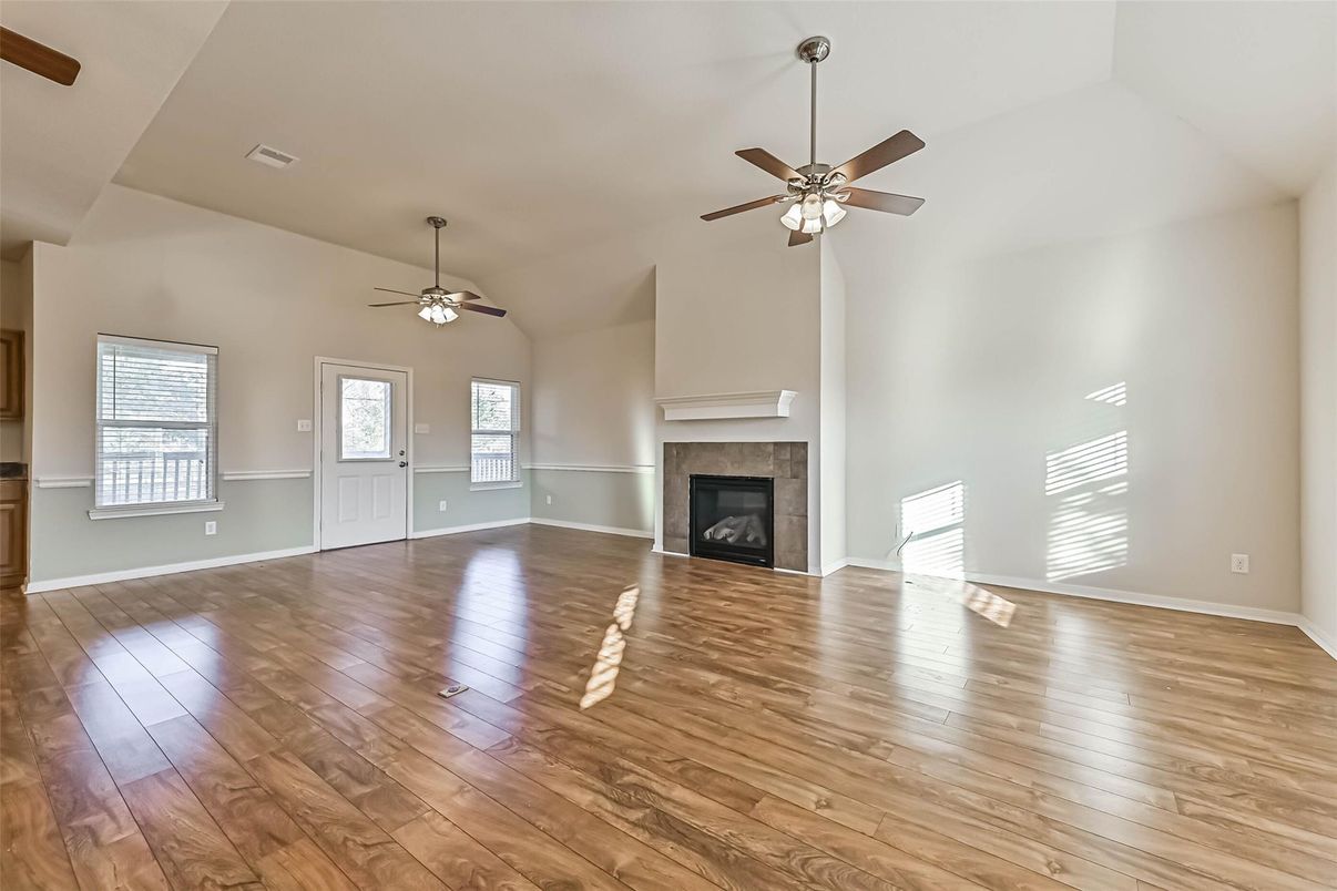 Empty room, Fireplace, Interior, Wood Texture Flooring