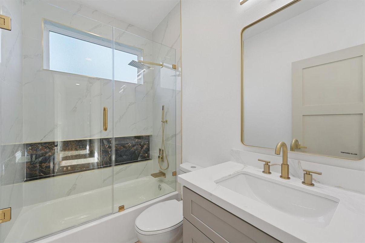 Bathroom, Glass Shower, Interior, Marble Walls