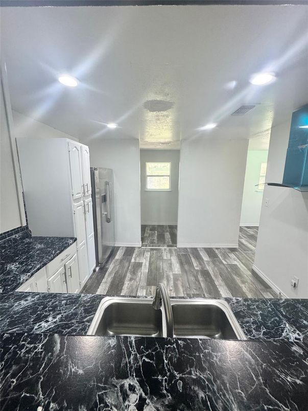 Interior, Kitchen, Pool, Recessed Lighting, Wood Texture Flooring