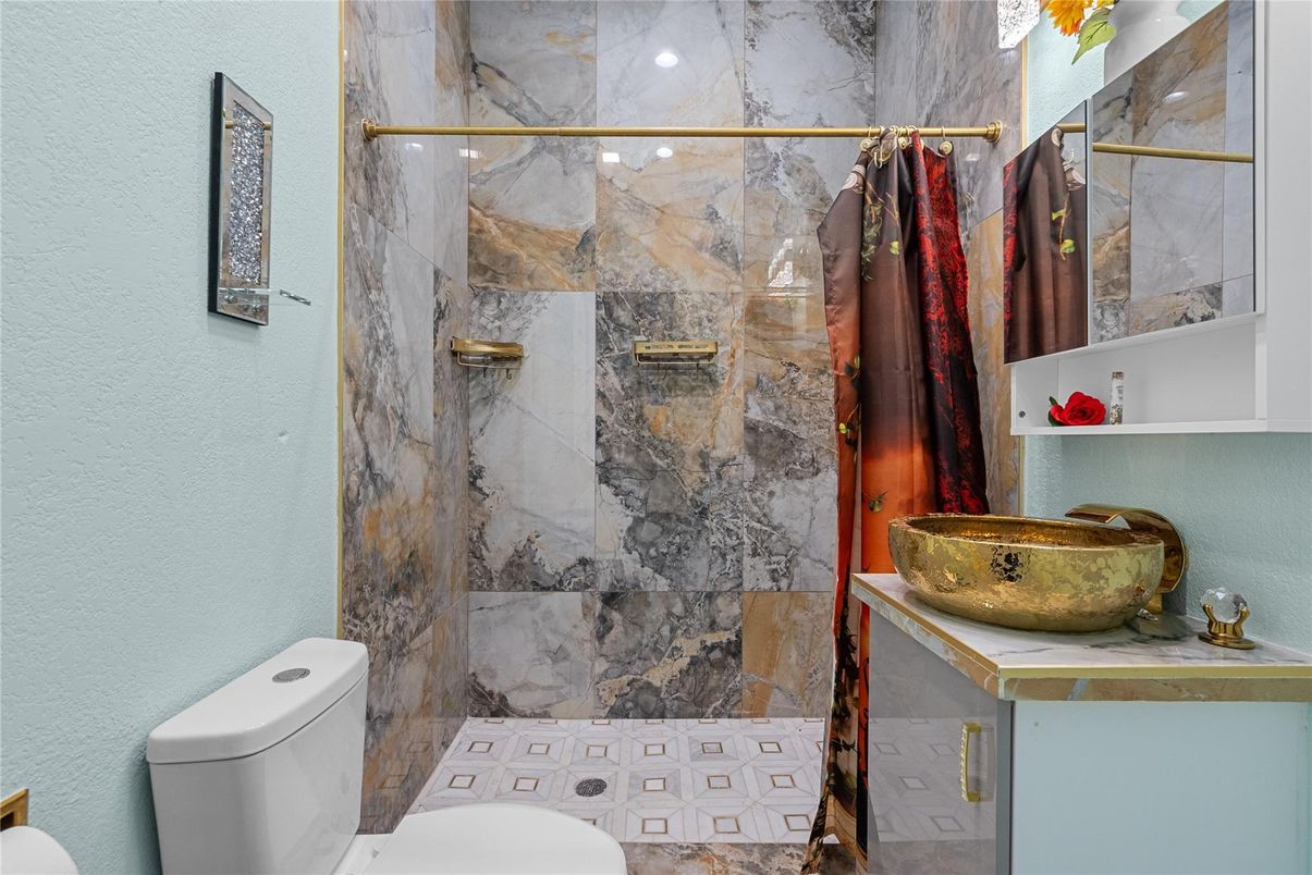 Bathroom, Interior, Marble Walls