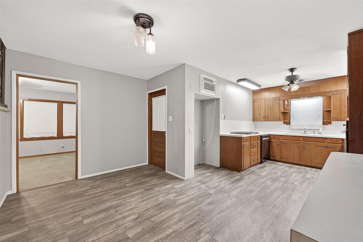 Interior, Kitchen, Wood Texture Flooring