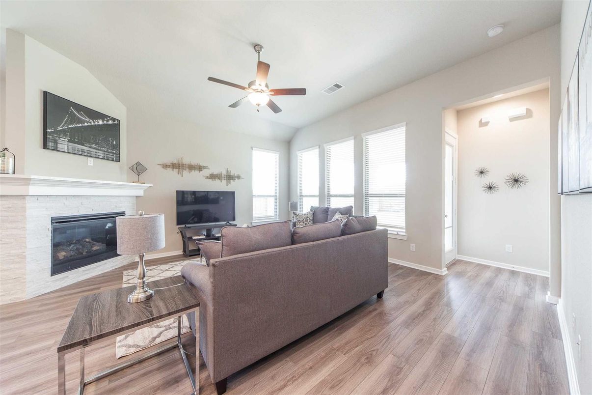 Fireplace, Interior, Living room, Wood Texture Flooring