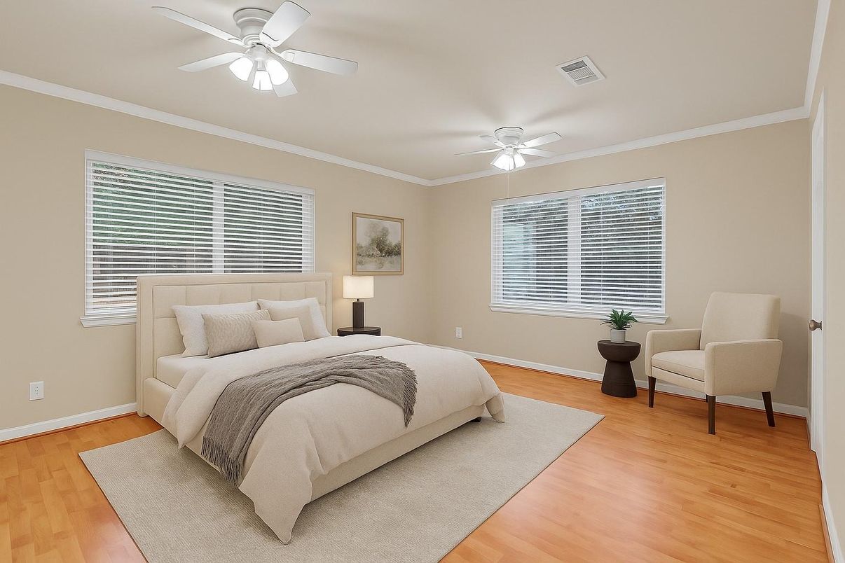 Bedroom, Interior, Wood Texture Flooring