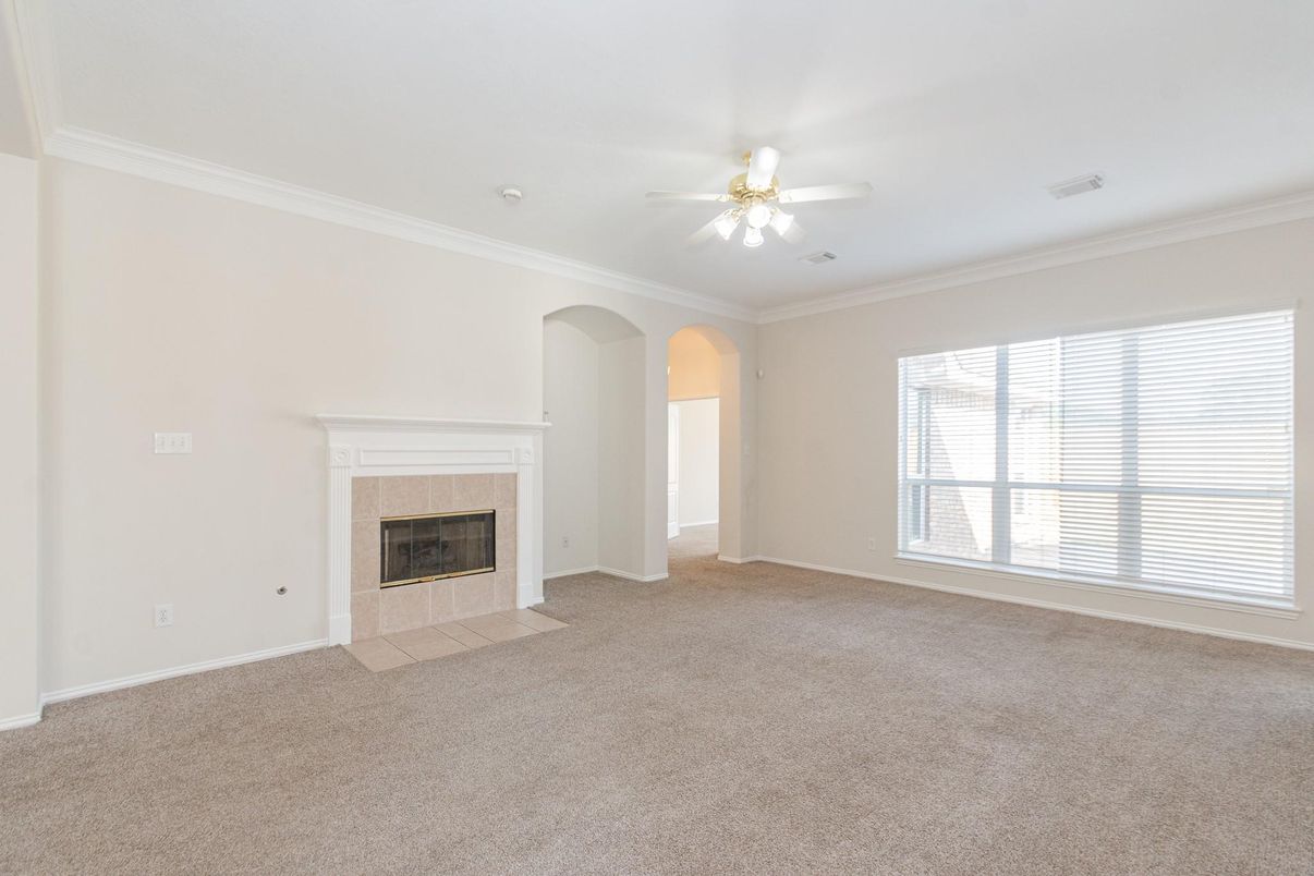 Empty room, Fireplace, Interior
