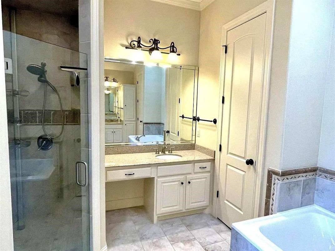 Bathroom, Dual Sink Vanities, Glass Shower, Interior