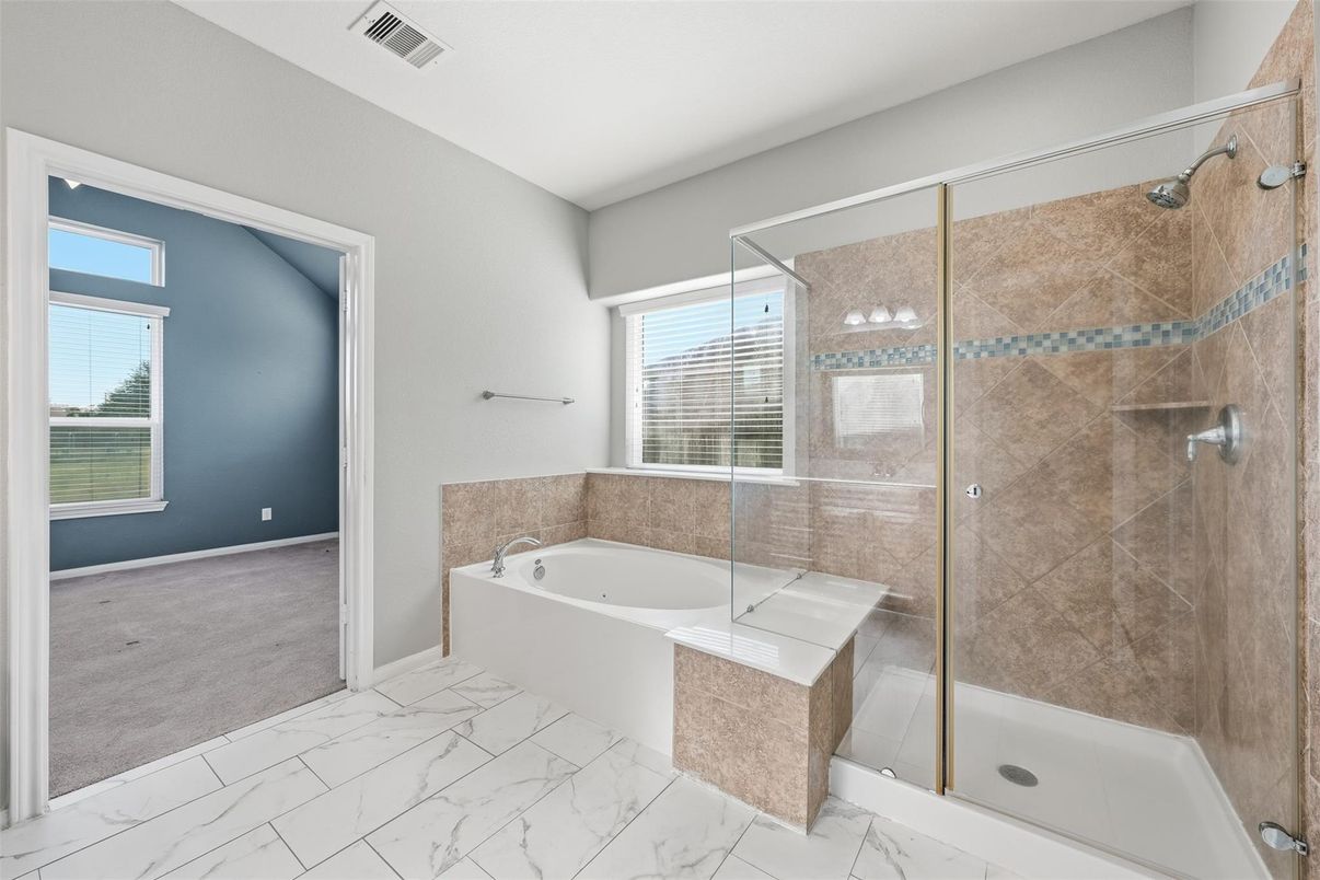 Bathroom, Glass Shower, Interior, Marble