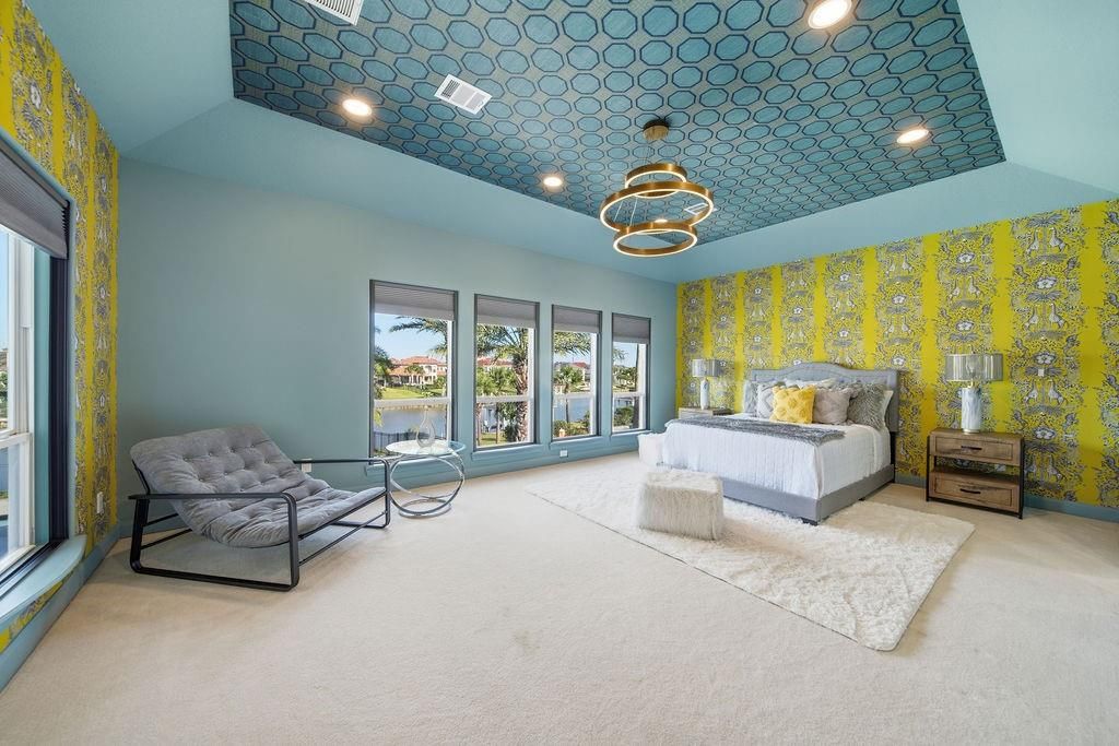Bedroom, Interior, Pendant Lights, Recessed Lighting