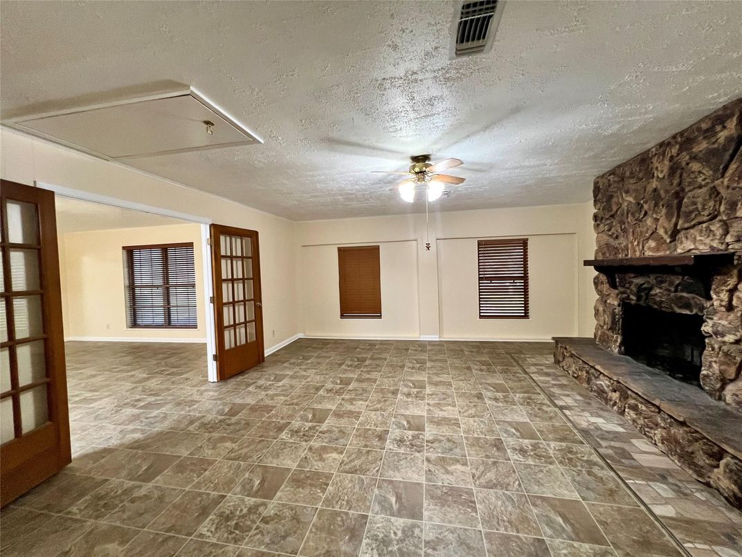 Empty room, Fireplace, Interior, Stone Walls