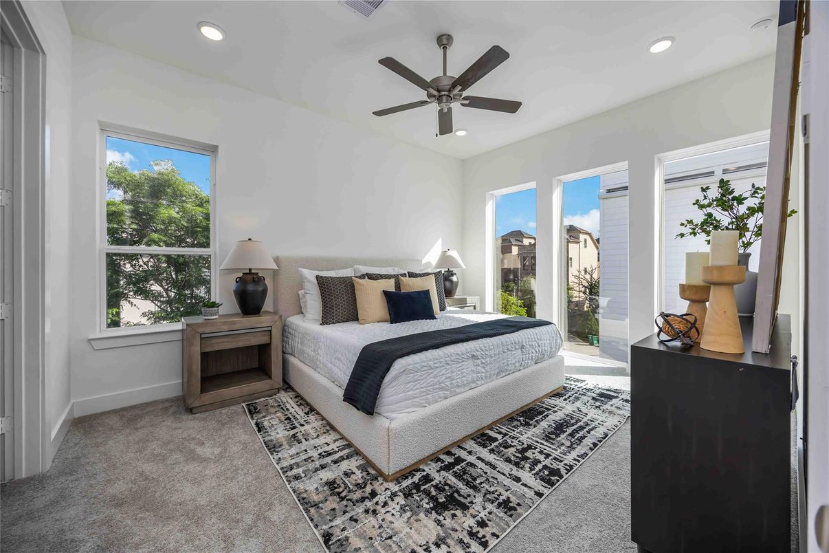 Bedroom, Interior, Recessed Lighting