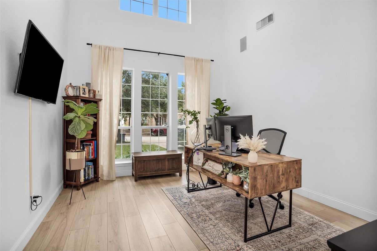Home Office, Interior, Wood Texture Flooring